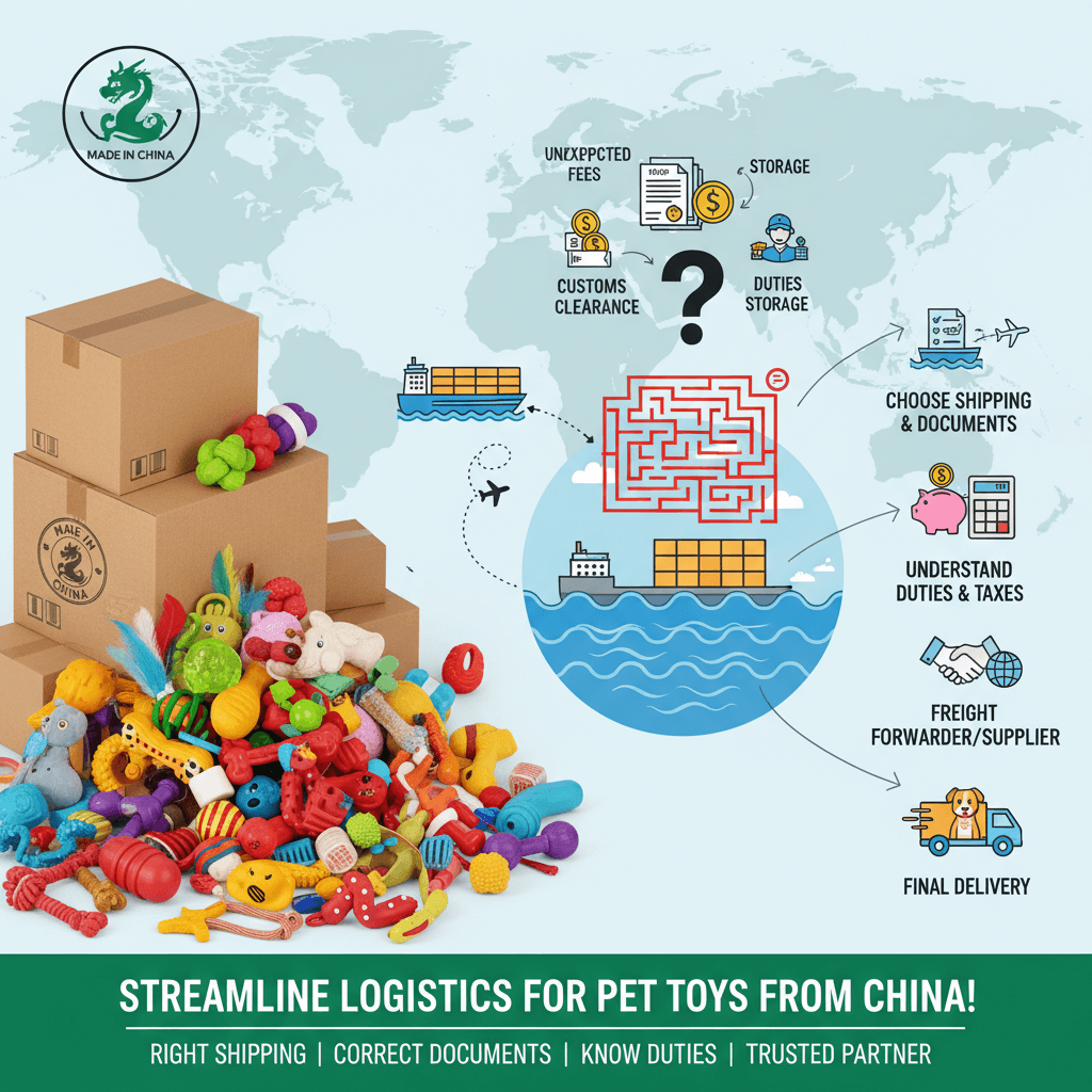 logistics and import for pet toys from China
