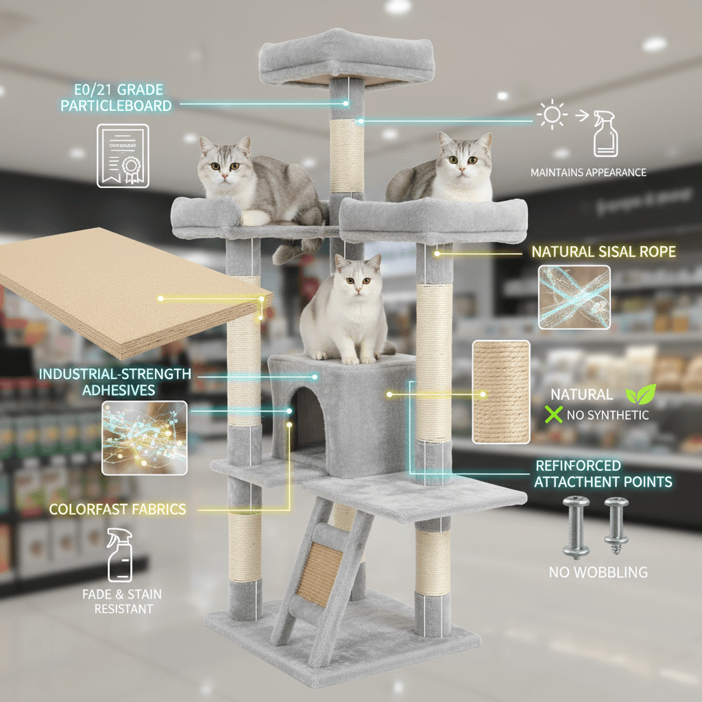 cat tree material inspection