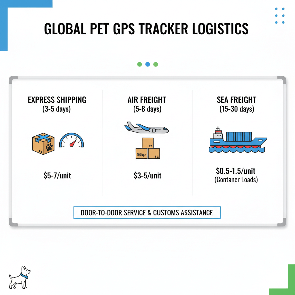 shipping options for pet GPS trackers